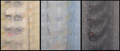 Potrójny autoportret, 2000 (olej na 3 zestawionych płótnach) autorstwa Benoit Erwann Boucherot