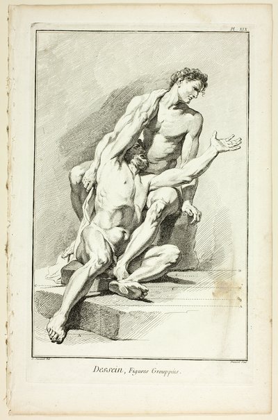 Projekt: Zgrupowane figury, z Encyclopédie autorstwa Benoit Louis Prevost