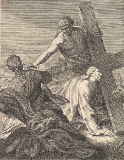 Chrystus niosący krzyż, 1680-1719. autorstwa Benoit Thiboust