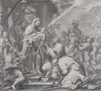 Adoracja Trzech Króli, 1714-24. autorstwa Benoît Farjat