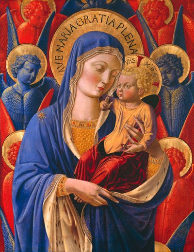 Dziewica z Dzieciątkiem i aniołami autorstwa Benozzo Gozzoli