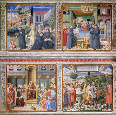 Epizody z życia św. Augustyna, 1463-65 (zob. 192535, 192549, 1925550, 192551, 192552) autorstwa Benozzo di Lese di Sandro Gozzoli
