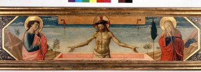Predelle z Chrystusem w pobożności i świętych. Obraz Gozzoli Benozzo (1420 - 1497) (detal) autorstwa Benozzo di Lese di Sandro Gozzoli