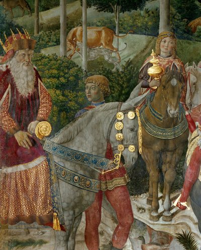 Pokłon Trzech Króli (fresk) autorstwa Benozzo di Lese di Sandro Gozzoli