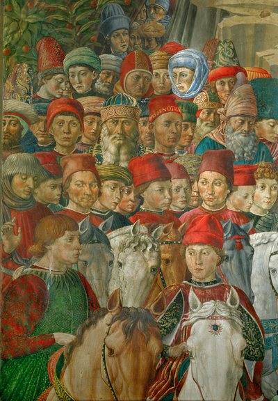 Pokłon Trzech Króli (fresk) autorstwa Benozzo di Lese di Sandro Gozzoli