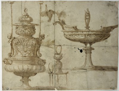 Studium na sztućce (rysunek autorstwa Benvenuto Cellini