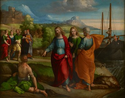 Chrystus i cud świni autorstwa Benvenuto Tisi da Garofalo