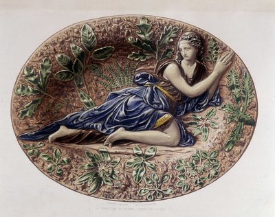 Madeleine na pustyni - Naczynie ceramiczne, w „Dzieło Bernarda Palissy” C. Delange i C. Borneman, Paryż autorstwa Bernard (after) Palissy