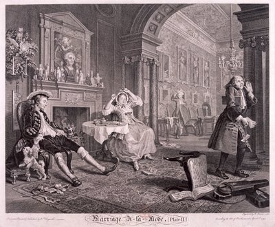 Małżeństwo a la Mode”, 1745, tablica II autorstwa Bernard Baron