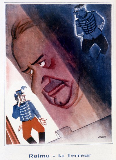Raimu: Terror - ilustracja Bernarda Becana (Bernharda Kahna) (1890-1943) w „Fantasio”” z 15.11.1932 autorstwa Bernard Becan