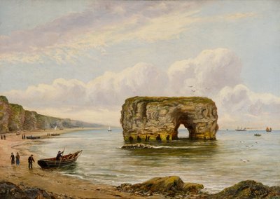 Marsden Rock, ok. 1880-1900 (olej na płótnie) autorstwa Bernard Benedict Hemy