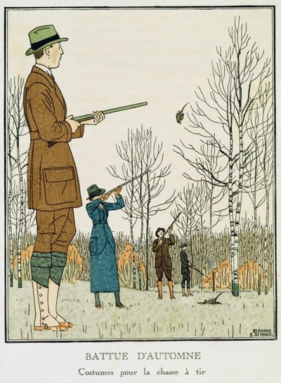 Jesienna sesja, ok. 1912-13 (litografia) autorstwa Bernard Boutet de Monvel