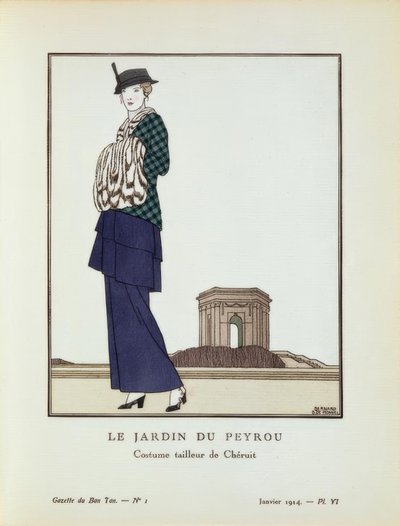 LE JARDIN DU PEYROU - Strój szyty na miarę Chéruita autorstwa Bernard Boutet de Monvel