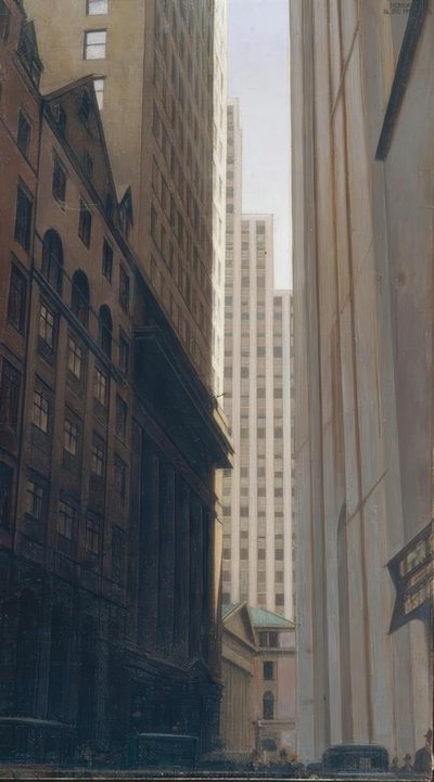 Widok na Wall Street autorstwa Bernard Boutet de Monvel