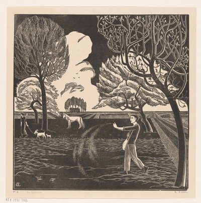 siewu człowieku autorstwa Bernard Essers (signed by artist)