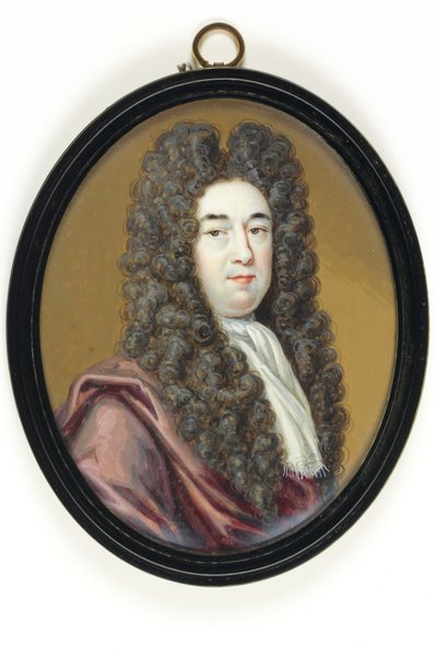 Edmund Dummer, inżynier budownictwa, inspektor marynarki wojennej (akwarela na kości słoniowej) autorstwa Bernard III Lens