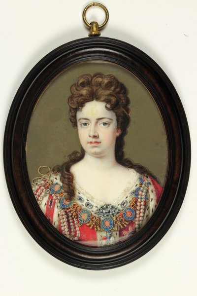 Queen Anne (akwarela na kości słoniowej) autorstwa Bernard III Lens
