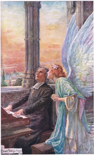 Smutek jest trudny do zniesienia, ilustracja z „Rabbi Ben Ezra” Roberta Browninga (kolor litho) autorstwa Bernard John Partridge