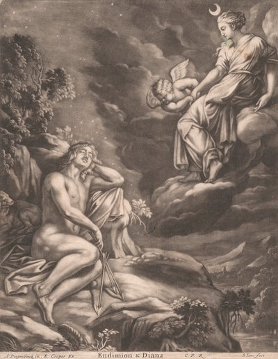 Endymion i Diana autorstwa Bernard Lens