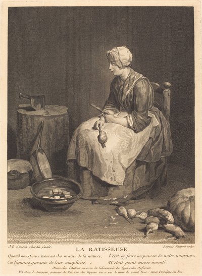 Grabie autorstwa Bernard Lépicié after Jean Siméon Chardin