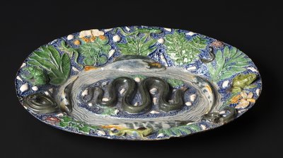 Rustykalny Talerz, koniec XVI wieku. autorstwa Bernard Palissy