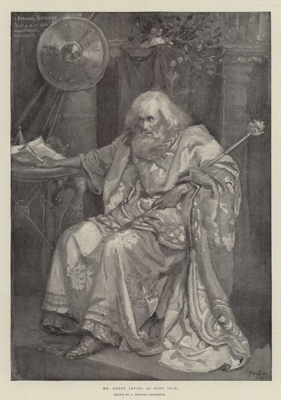 Pan Henry Irving jako Król Lear autorstwa Bernard Partridge