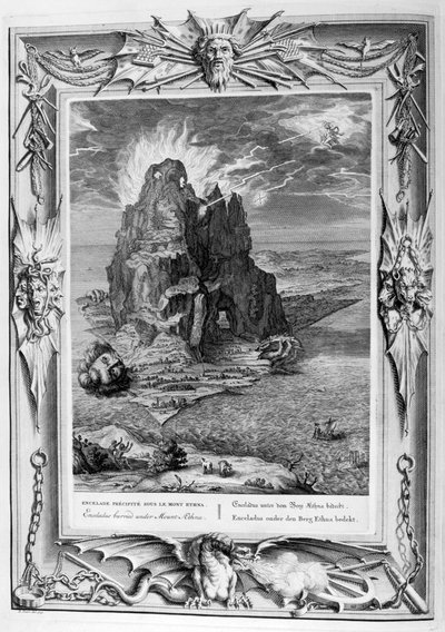 Enceladus pochowany pod Etną, 1733 autorstwa Bernard Picart