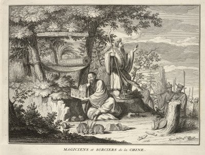 Czarodzieje i czarodzieje z Chin, z ceremonii religijnych i zwyczajów wszystkich narodów świata, wyd. 1736 autorstwa Bernard Picart