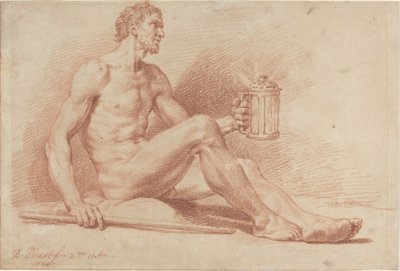 Akt męski z lampą (Diogenes) autorstwa Bernard Picart