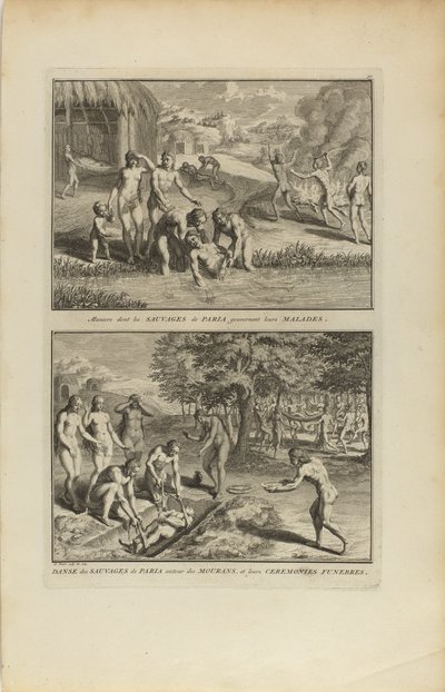 Manière dont les Sauvages.../Dance des Sauvages de Paria autorstwa Bernard Picart