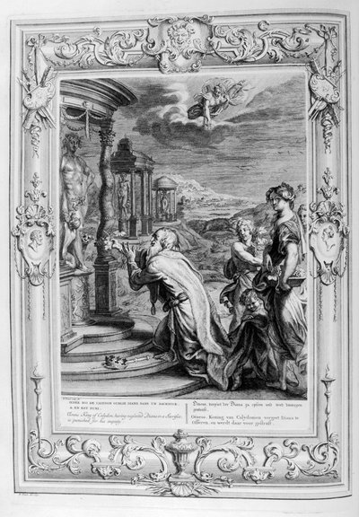 Ojneus, król Calydonu.. zostaje ukarany za swoją bezbożność, 1733 autorstwa Bernard Picart