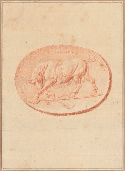 Jedna z sześciu scen o tematyce mitologicznej i klasycznej (czerwona kreda na papierze) autorstwa Bernard Picart