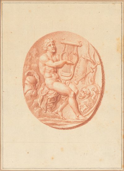 Jedna z sześciu scen o tematyce mitologicznej i klasycznej (czerwona kreda na papierze) autorstwa Bernard Picart