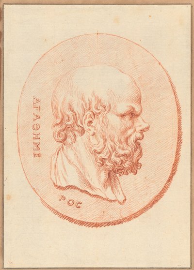 Jedna z sześciu scen o tematyce mitologicznej i klasycznej (czerwona kreda na papierze) autorstwa Bernard Picart