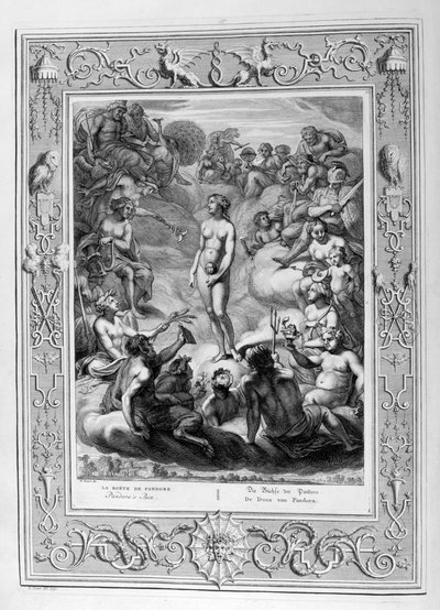 Puszka Pandory, 1733 autorstwa Bernard Picart