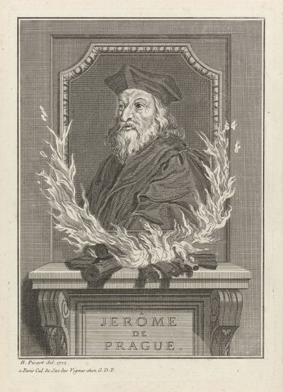 Portret Hieronima z Pragi, 1712 autorstwa Bernard Picart
