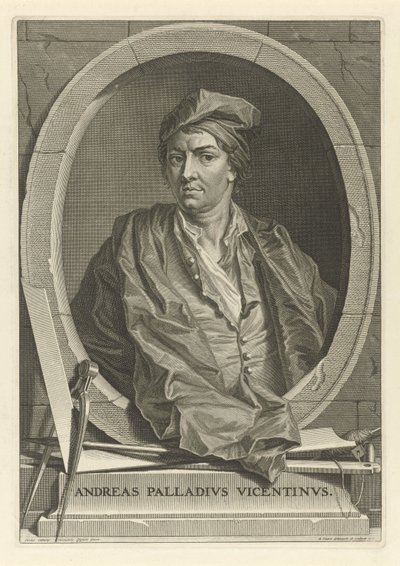 Portret architekta Andrea Palladio 1508-1580 Według Paolo Veronese, 1716. autorstwa Bernard Picart