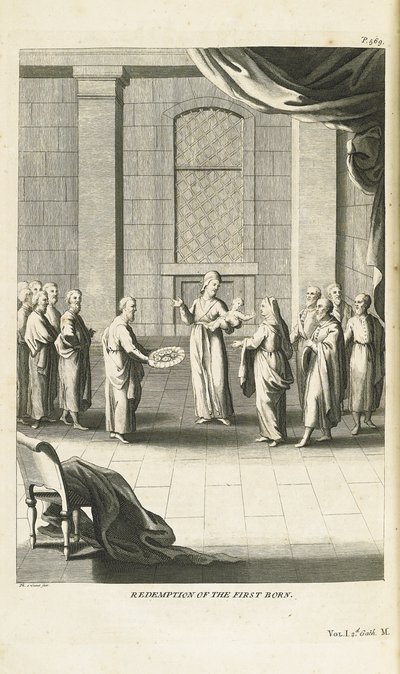 Odkupienie pierworodnego syna, 1735-1739 autorstwa Bernard Picart