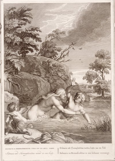 Salmacis i Hemaphroditus zjednoczeni w jednym ciele, 1731 autorstwa Bernard Picart