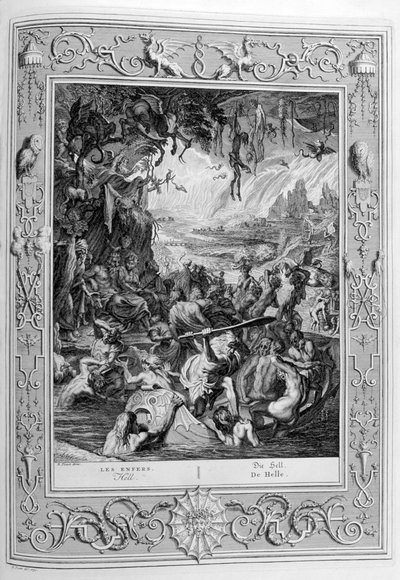 Scena piekła, 1733 autorstwa Bernard Picart