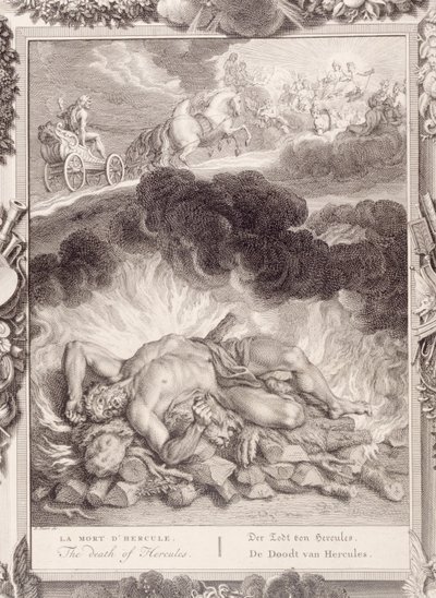 Śmierć Herkulesa, 1731 autorstwa Bernard Picart