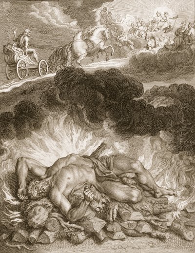 Śmierć Herkulesa, 1731 autorstwa Bernard Picart