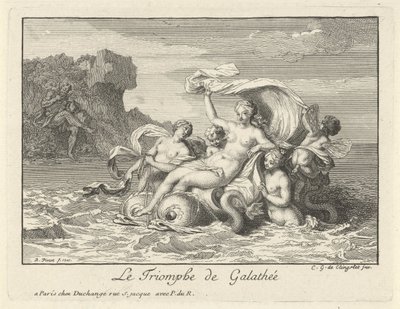 Triomf van Galatea Triumf Galathei (tytuł na obiekcie) autorstwa Bernard Picart