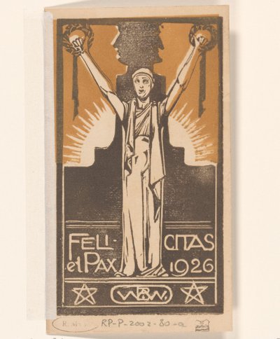 Szczęście i Pokój 1926 (oryginalny tytuł na obiekcie) autorstwa Bernard Willem Wierink