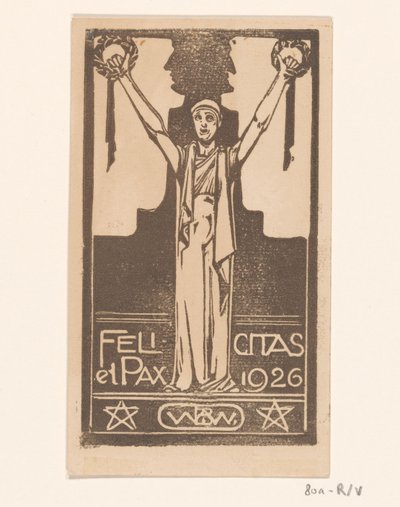 Szczęście i Pokój 1926 (oryginalny tytuł na obiekcie) autorstwa Bernard Willem Wierink