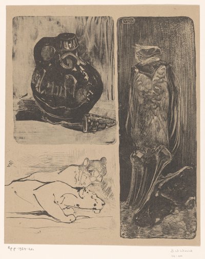 Wazon, lwice i sęp autorstwa Bernard Willem Wierink