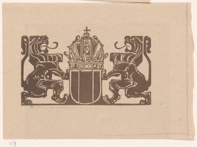 Herb z dwoma lwami autorstwa Bernard Willem Wierink