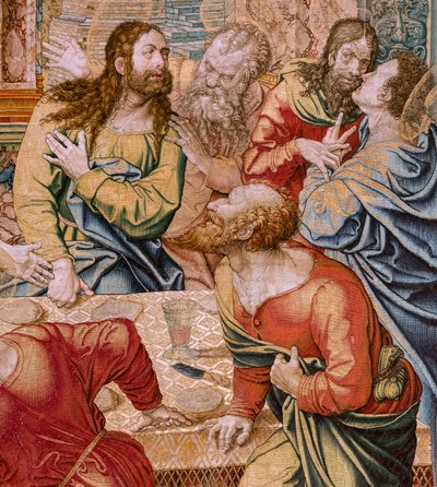 Flamandzki gobelin. Ostatnia Wieczerza autorstwa Bernard van (after) Orley