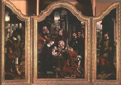 Adoracja Trzech Króli (olej) autorstwa Bernard van Orley