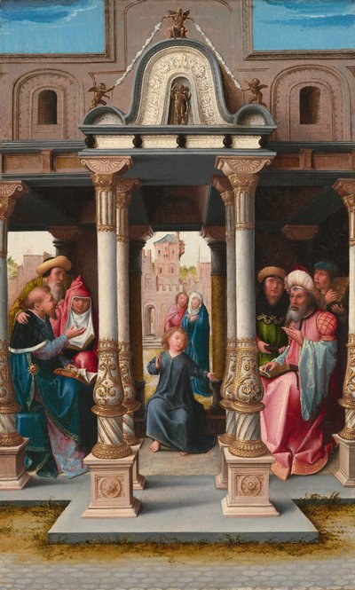 Chrystus wśród lekarzy [awers] autorstwa Bernard van Orley